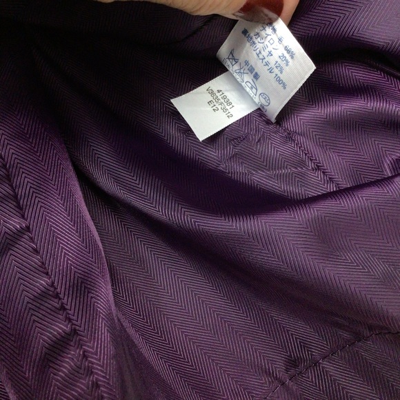 Lands End Women’s Plum Eggplant Pea Coat Jacket Wool Blend size 6 - Picture 8 of 13